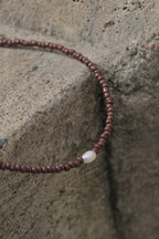 MEN'S BROWN PEARL NECKLACE