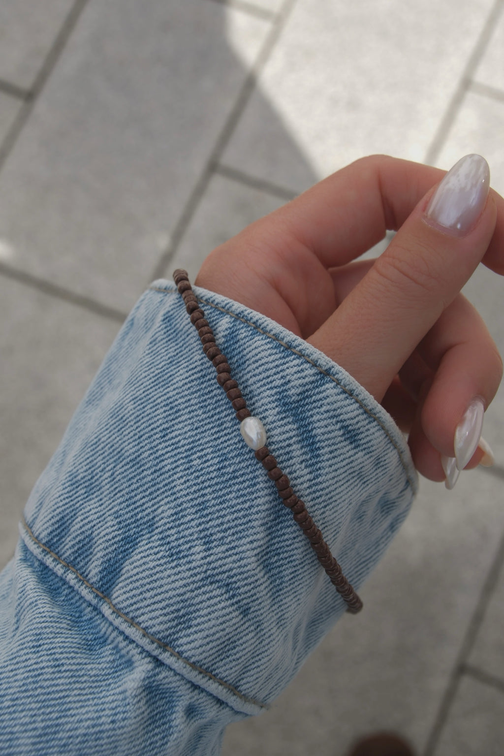 MEN'S BROWN PEARL NECKLACE