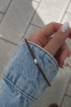 MEN'S BROWN PEARL NECKLACE