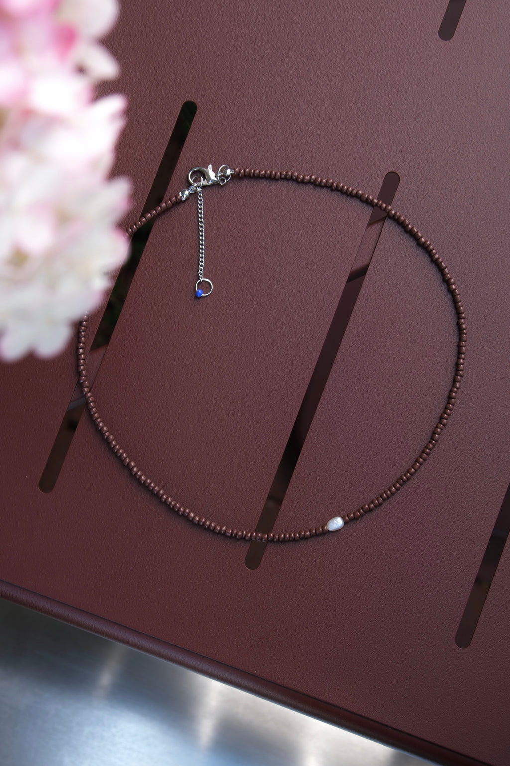 MEN'S BROWN PEARL NECKLACE